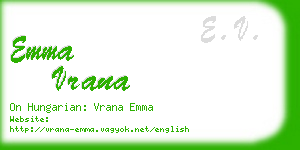 emma vrana business card